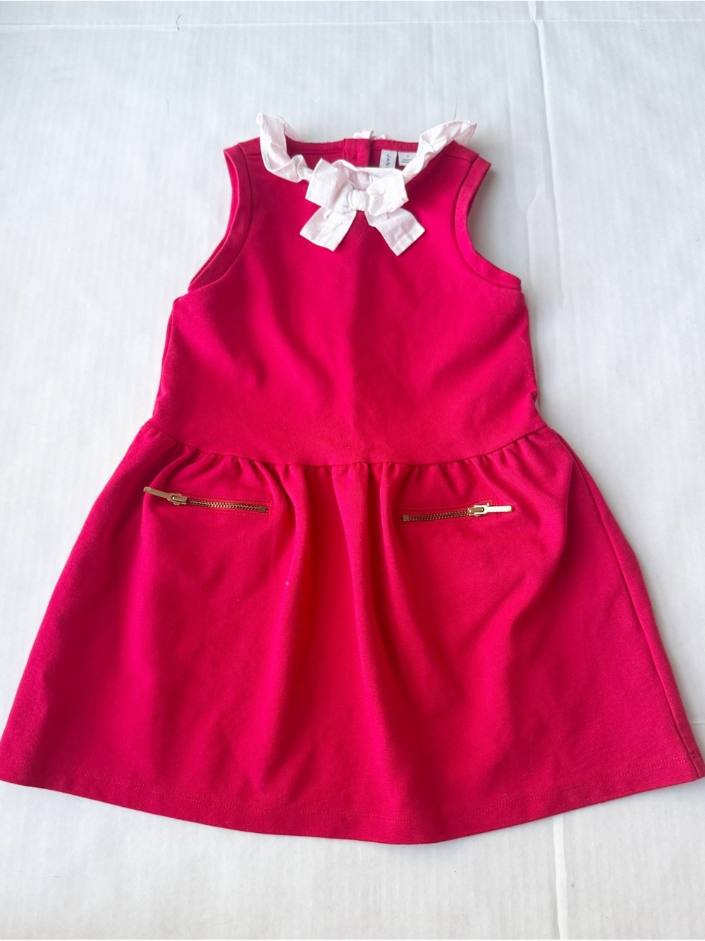 Janie and Jack The Ponte Café Dress in True Red Size 4Y - Picture 4 of 15